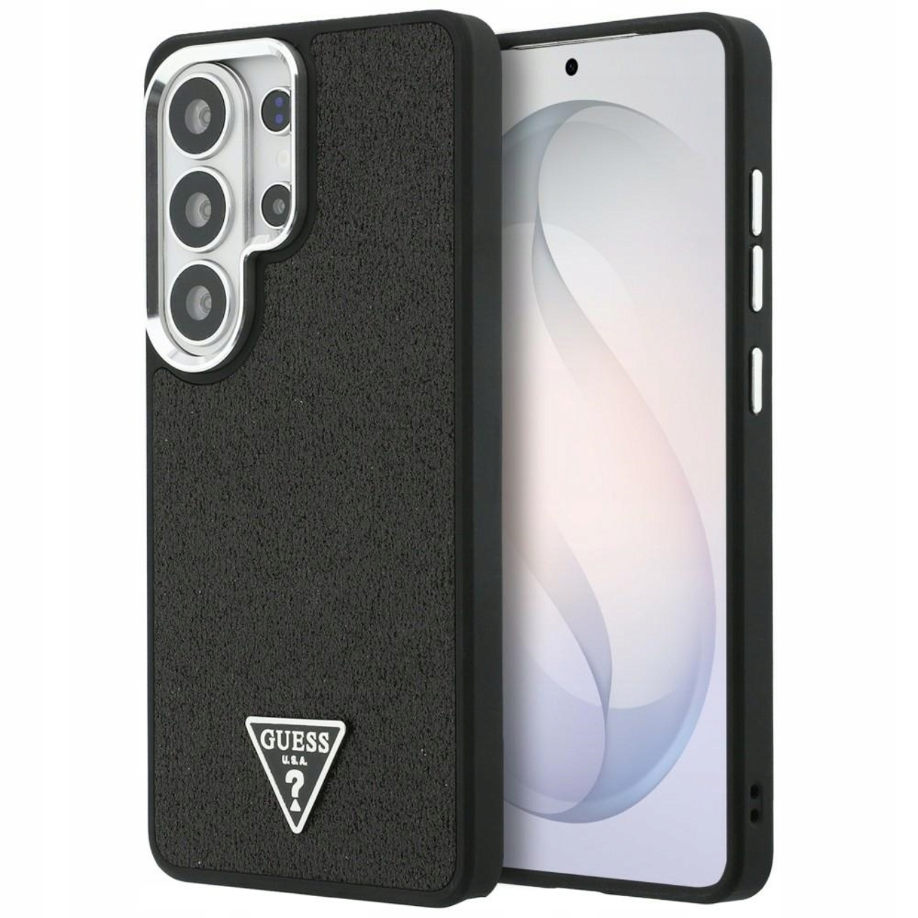 Guess Fixed Glitter Triangle MagSafe Pouzdro Samsung Galaxy S26 Ultra