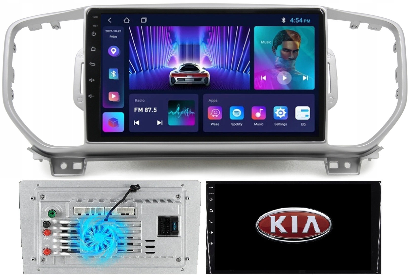 Radio Nawigacja Android Gps Kia Sportage 2015-2018 Carplay +kamera 2/64GB