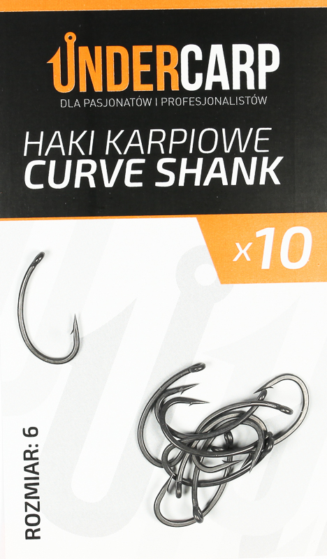 Teflonowe haki karp Curve Shank Undercarp rozm.6