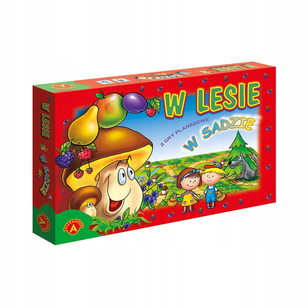 Gra Planszowa Rodzinna 2W1 W Lesie W Sadzie Grzyby