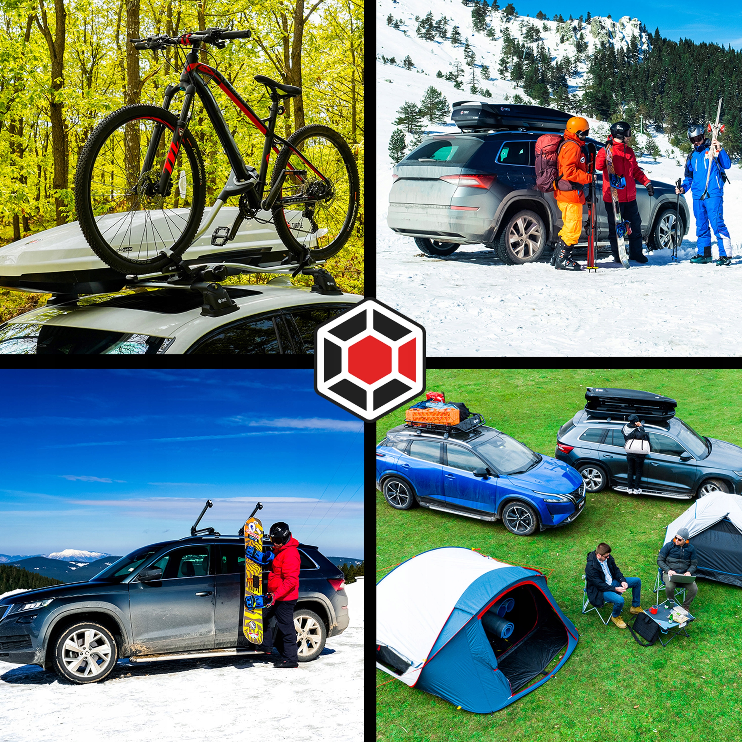 TURTLE BAGAŻNIK DACHOWY AIR-2 do HYUNDAI TUCSON NX4 2022 2023 2024 Czarny Model AIR-2