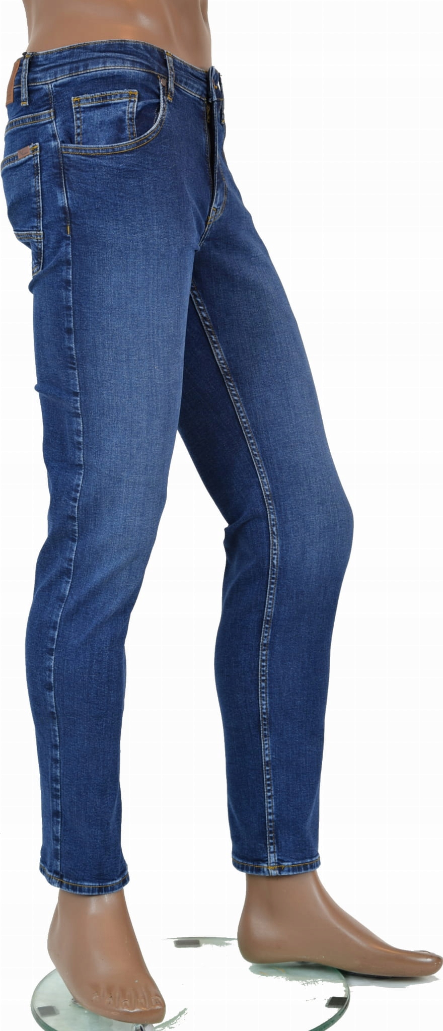 Pánské Džíny Ventana 981-045 Námořnická Modrá Jednoduché Klasické Premium, délka 34 VEL.31/34