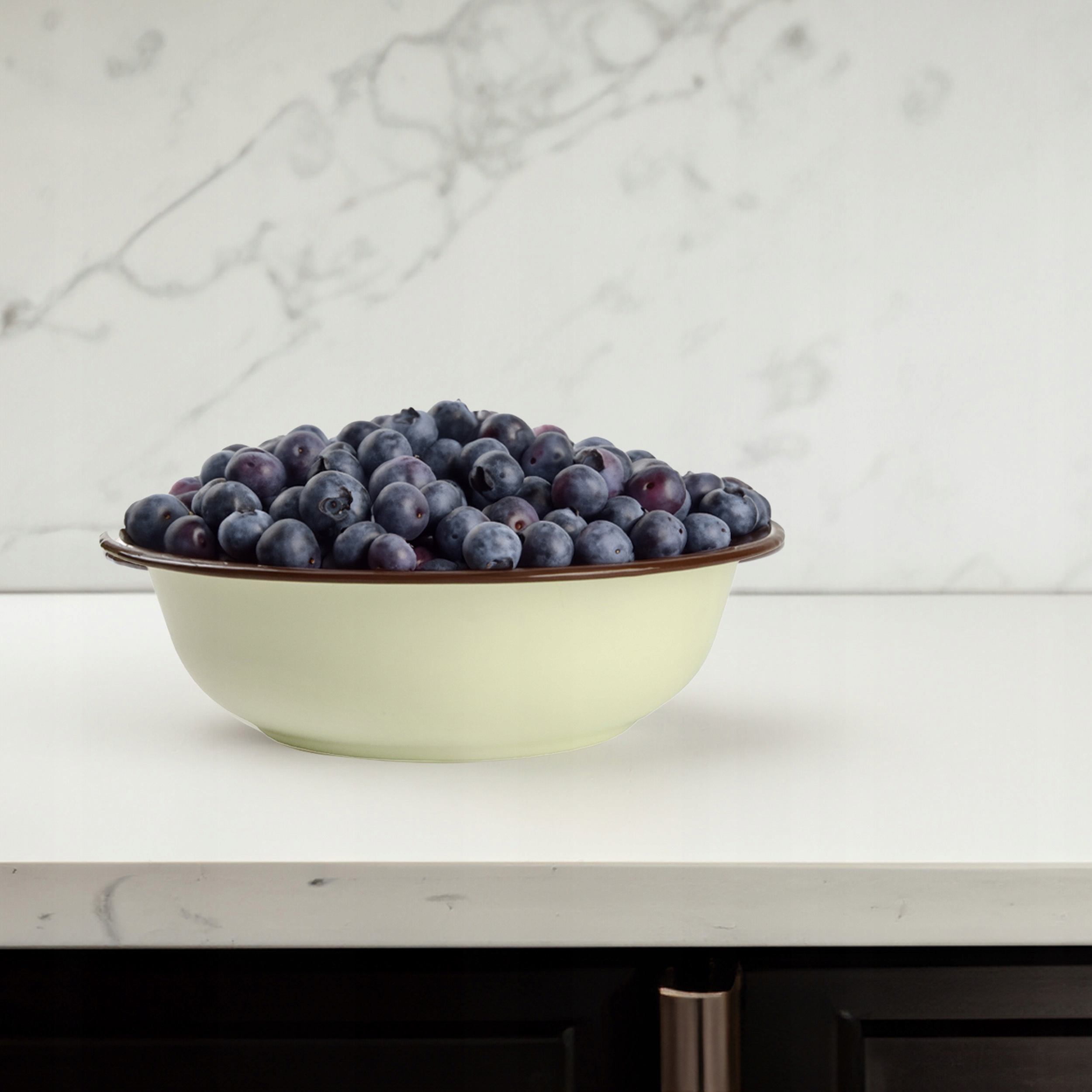 MISKA EMALIOWANA MISA 22 CM NA ZUPĘ OWOCE WARZYWA WZÓR KWIATY