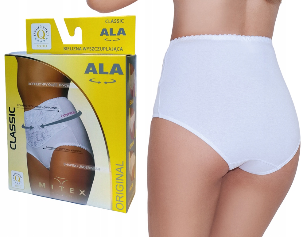 

figi modelujące Mitex Ala białe , bawełna , S