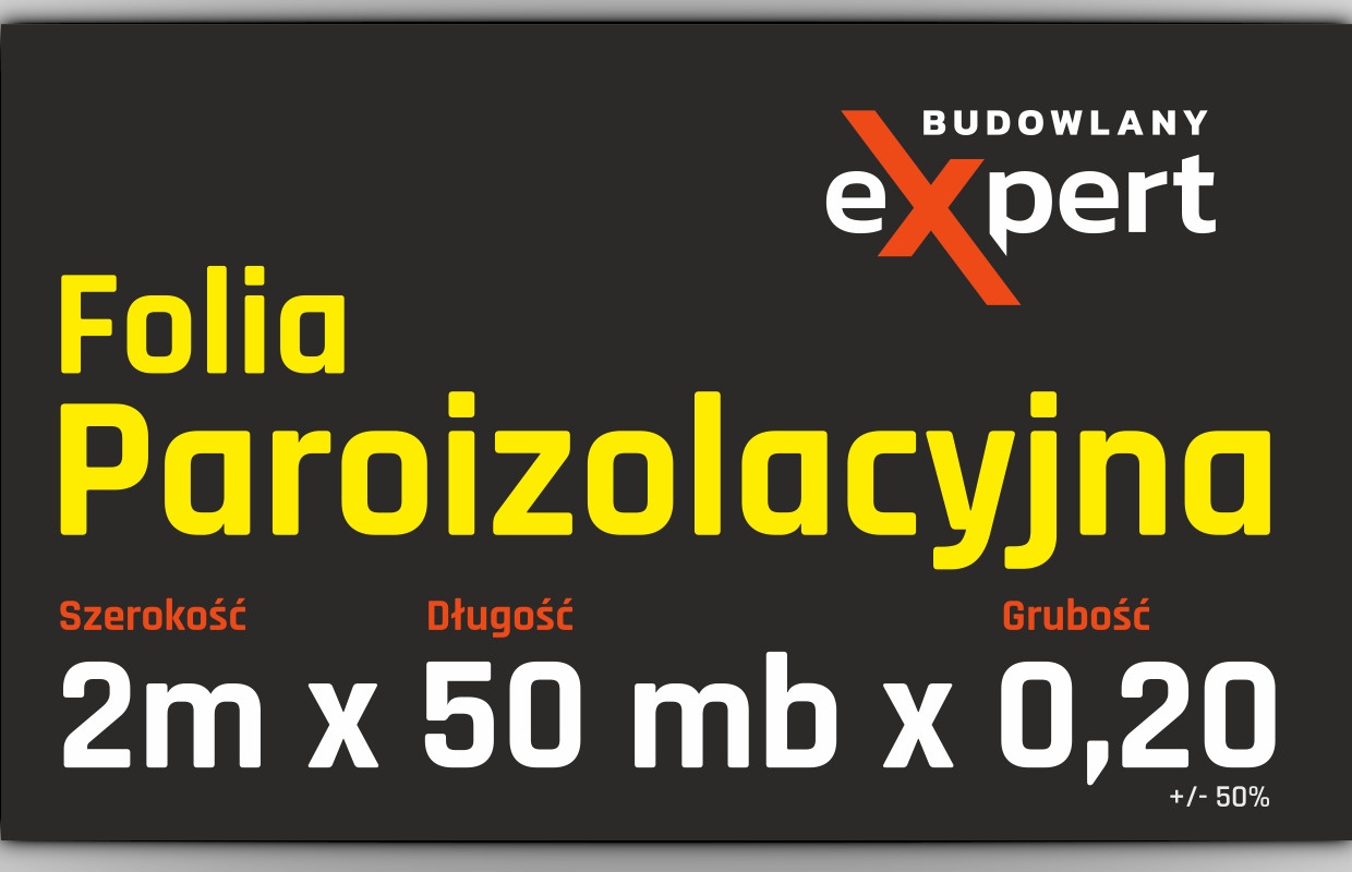 Folia żółta paroizolacyjna 2x50 100m2 0,2 ATEST CE EAN (GTIN) 5905544521392