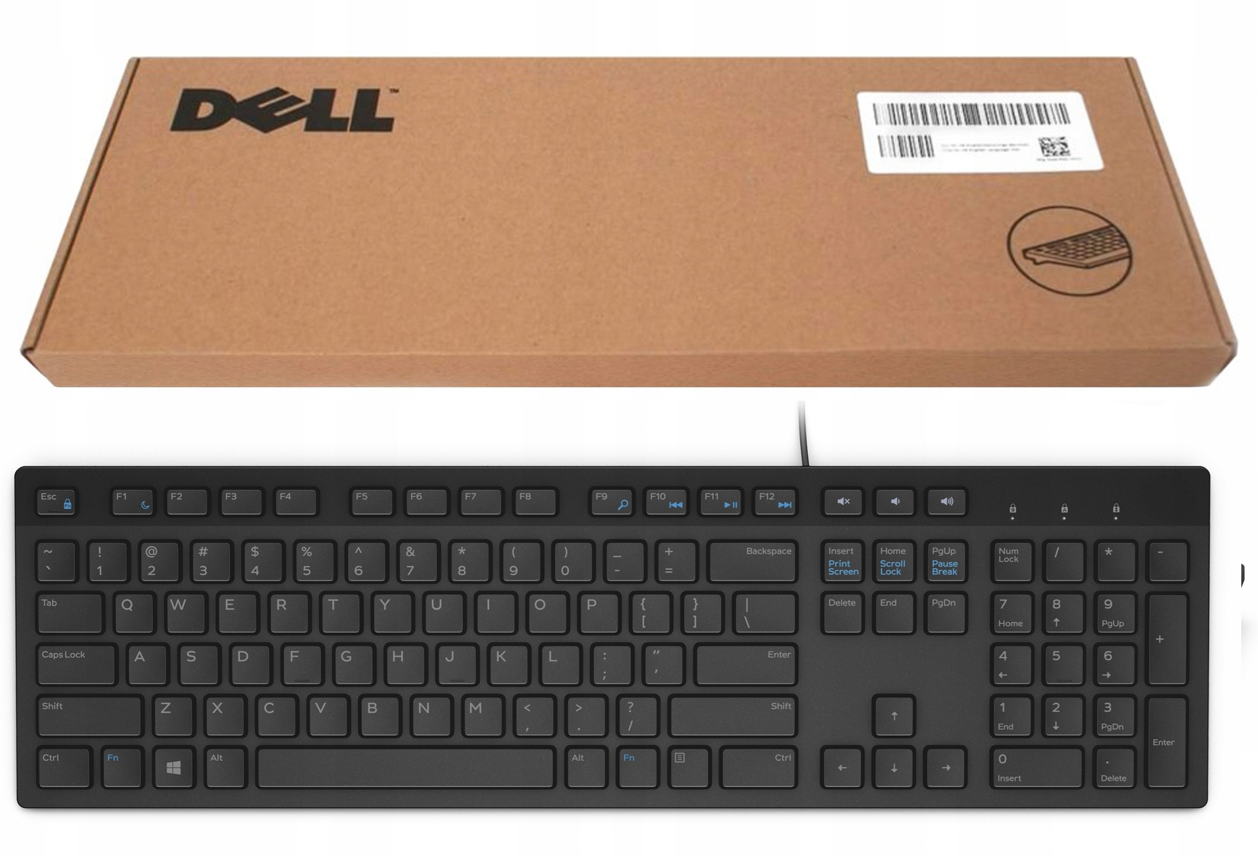 Nowa Klawiatura Dell KB216 Us Czarna -Oryginalny Polski układ Pl Qwerty Us