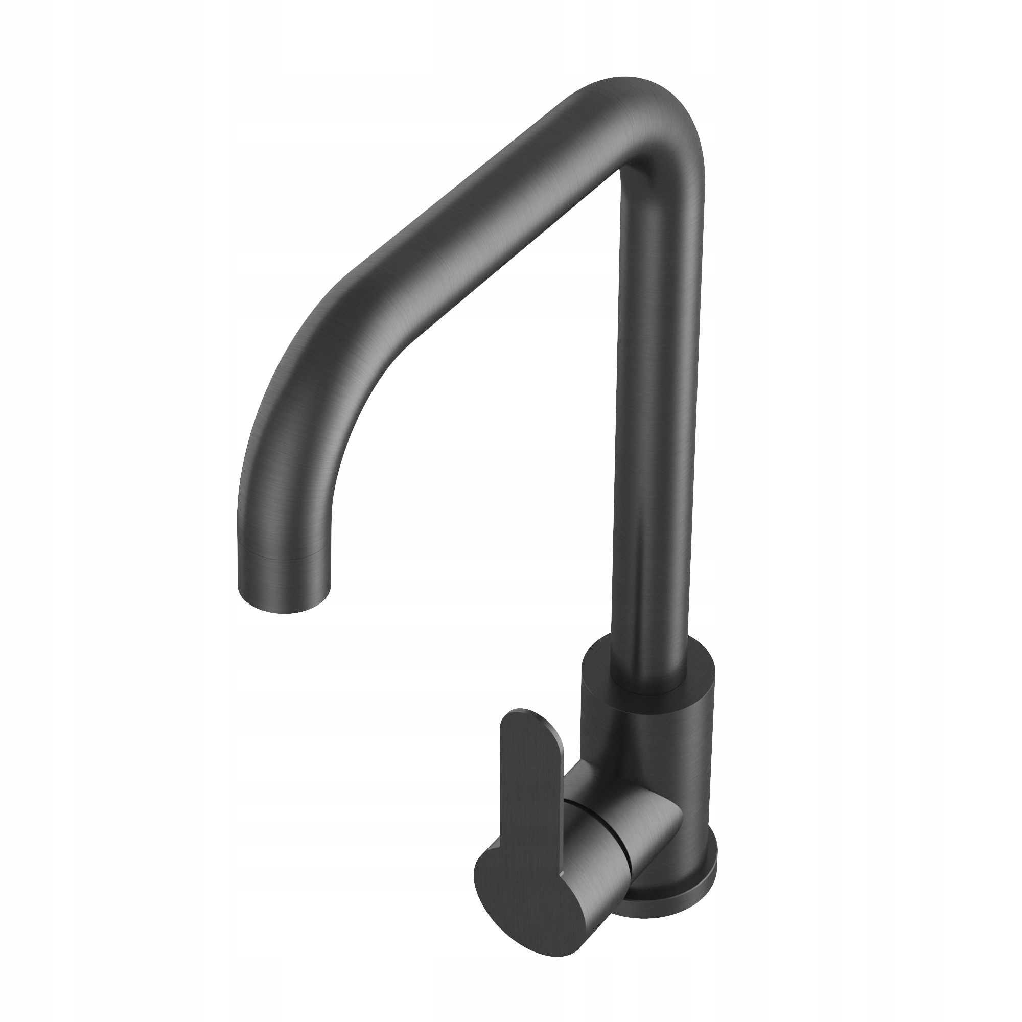 Kuchynská Batéria Gun Grey Do Umývadla, Vysoký Kohútik, Zaoblený Steel