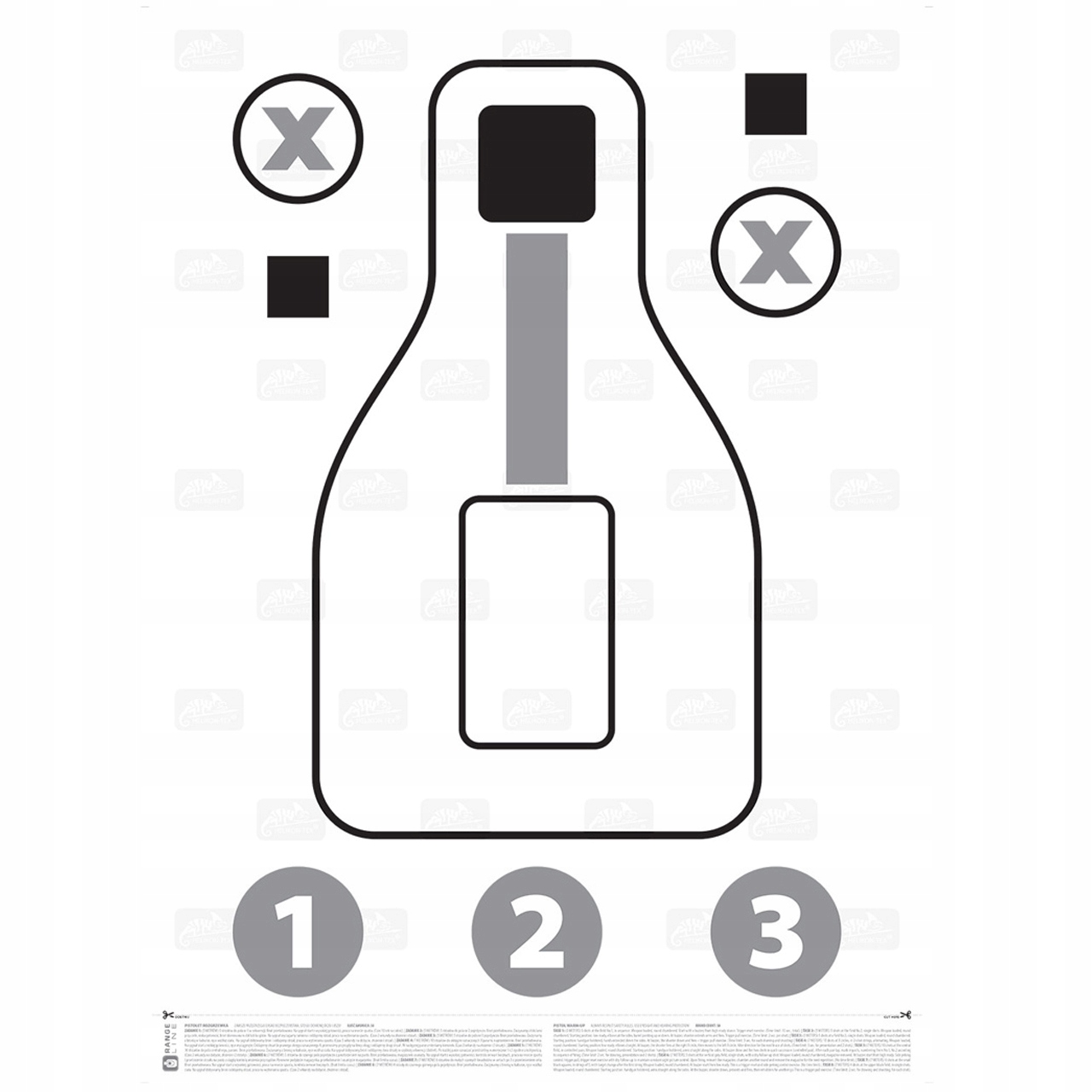 Helikon Tarcza Papierowa Pxqt Komplet 100 Sztuk