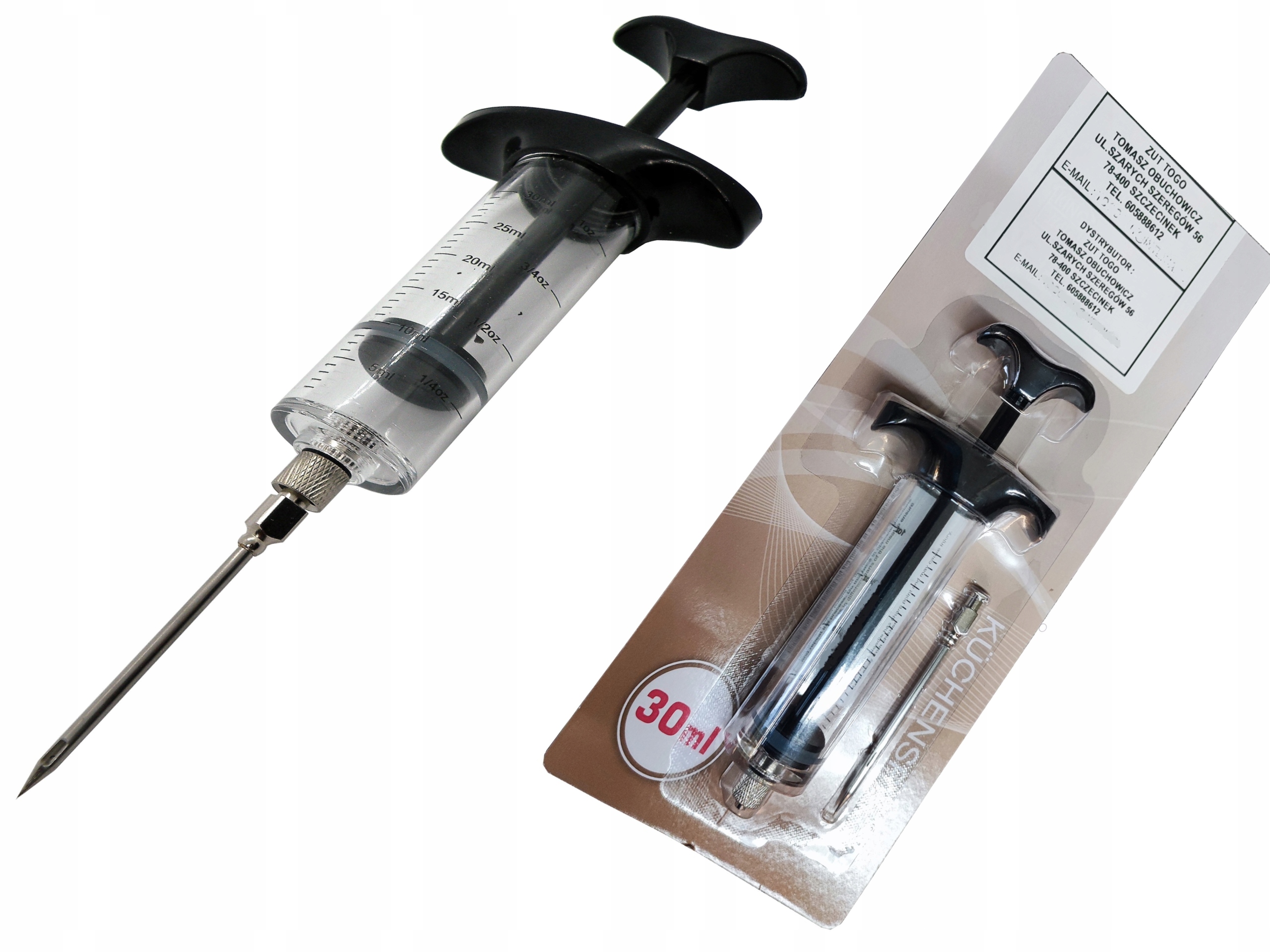 NASTRZYKIWARKA DO WĘDLIN STRZYKAWKA SZPRYCA 30ml z IGŁĄ