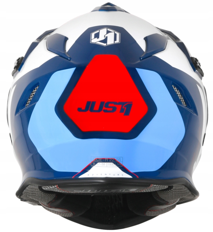 KASK MOTOCYKLOWY JUST 1 CROSS ENDURO QUAD ROZ-M !! Kolor biały czerwony niebieski