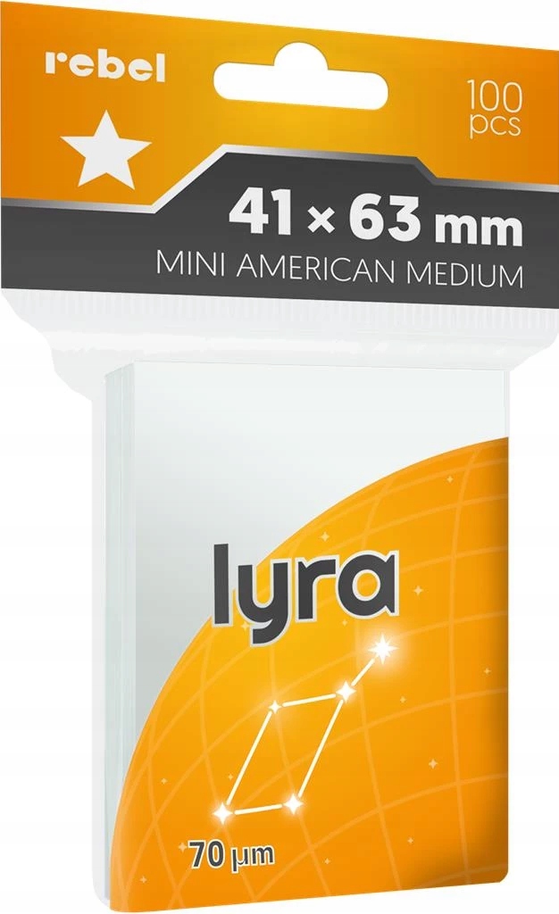 Koszulki na karty Rebel (41x63 mm) "Mini American Medium" Lyra, 100 sztuk