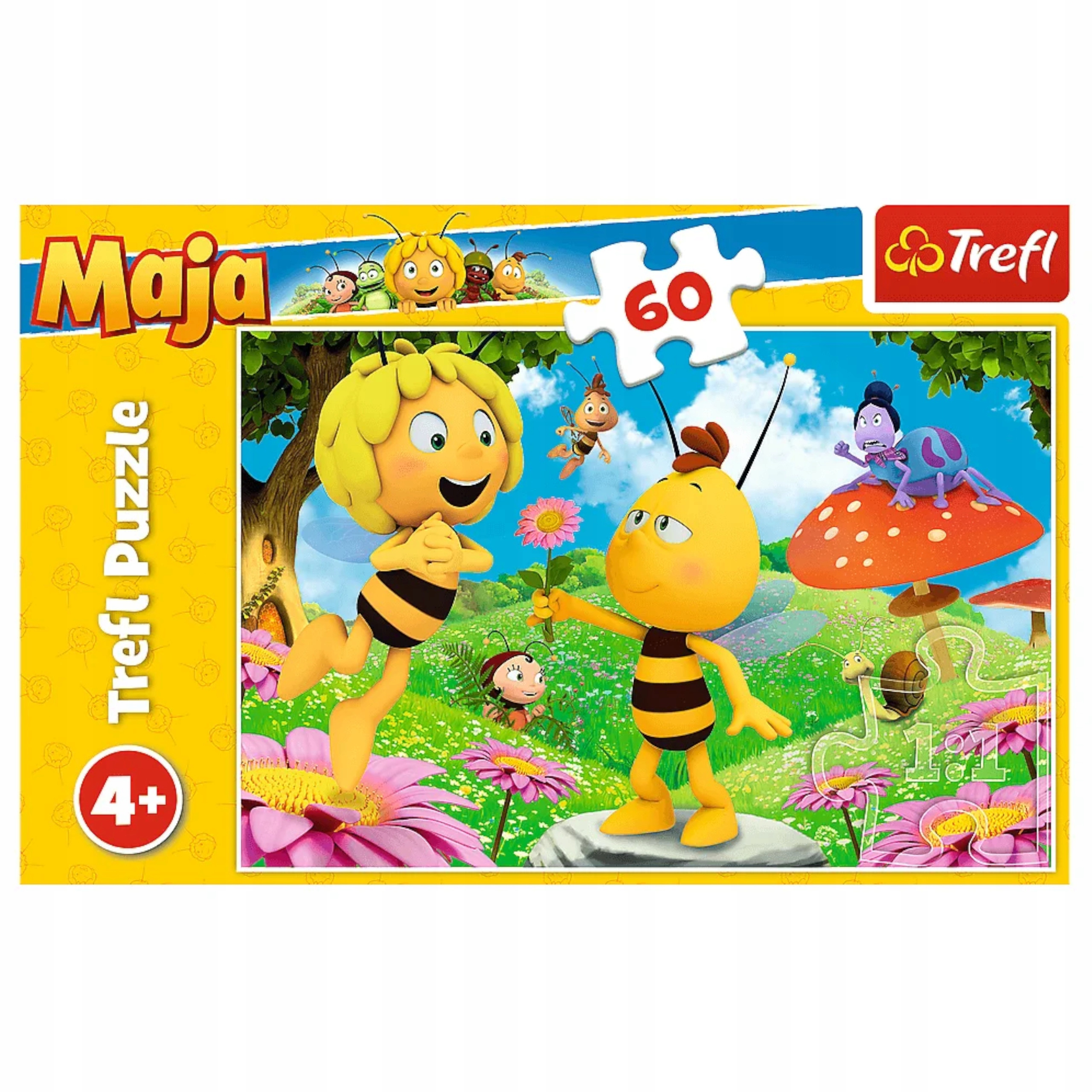 Puzzle TREFL Pszczółka Maja Gucio 60 elementów Kwiatek dla Mai 17330 Kod producenta 17330