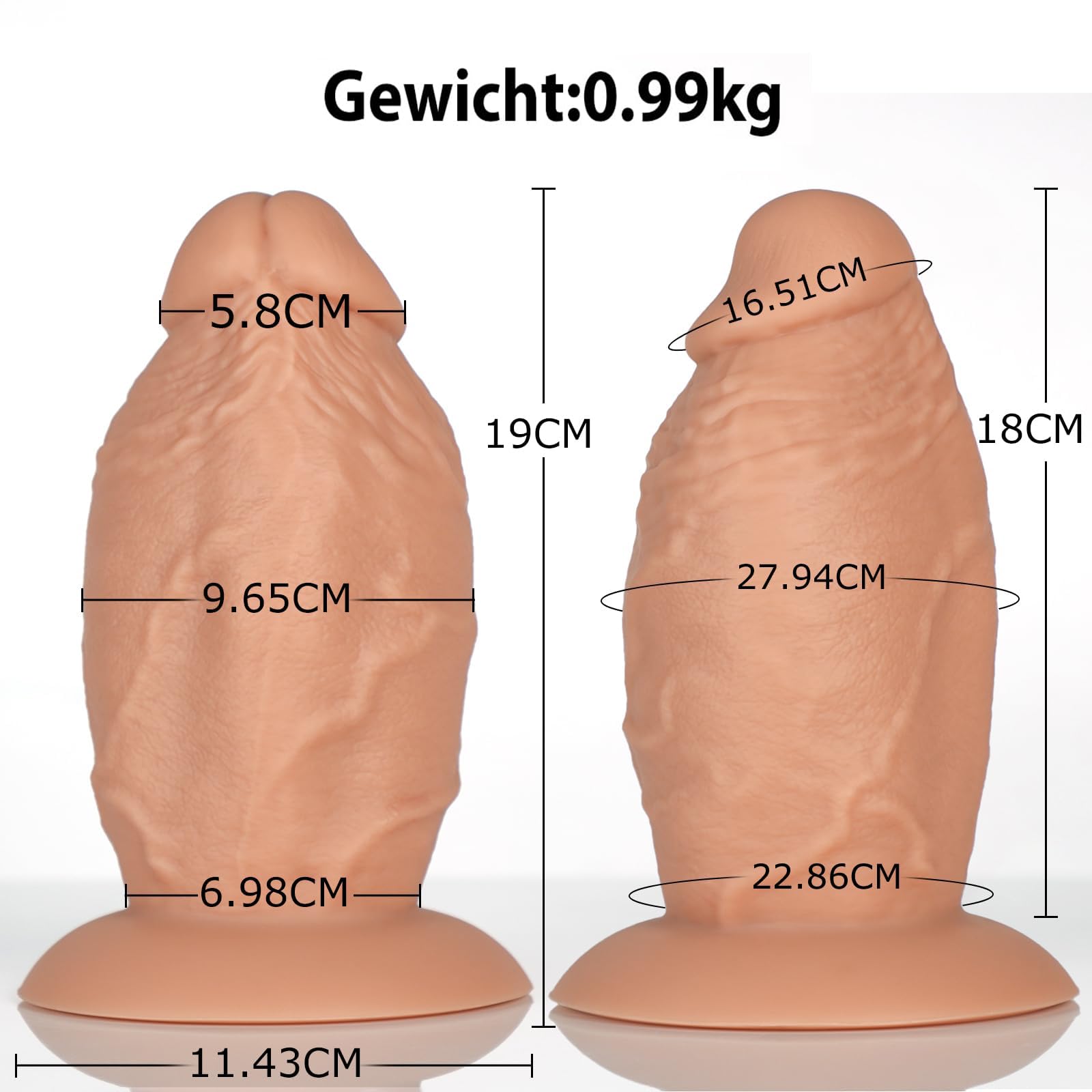 XXL DILDO Silikonowy Duży Dildo Analny Z Przyssawką Dla Dorosłych — miniatura 2