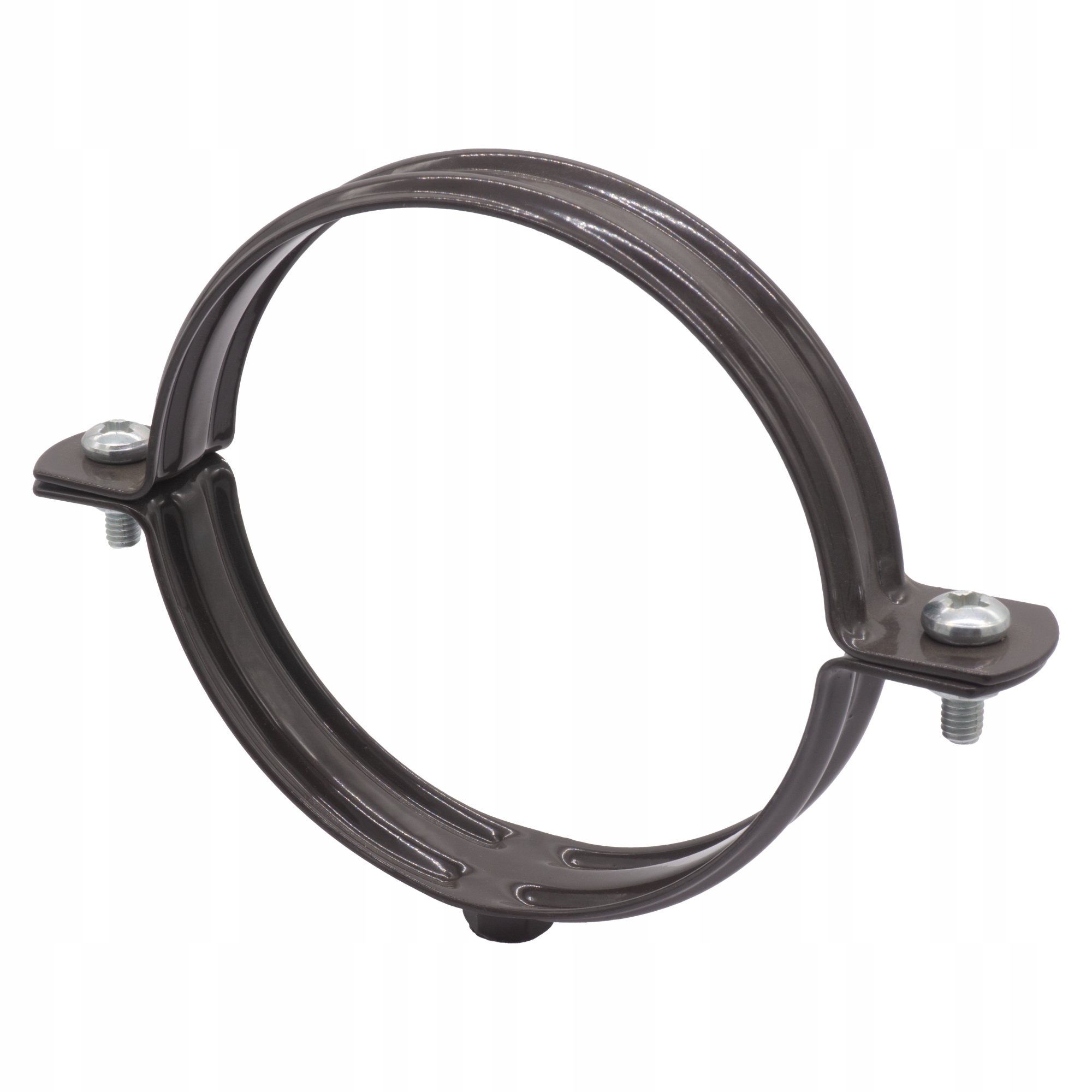 Uchwyt - Obejma do Rury Spustowej do PVC fi 110 mm Ciemny Brąz Połysk 8019