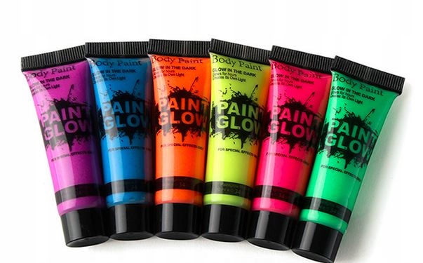 

Farba do malowania twarzy ciala Neon Uv buzi 6szt