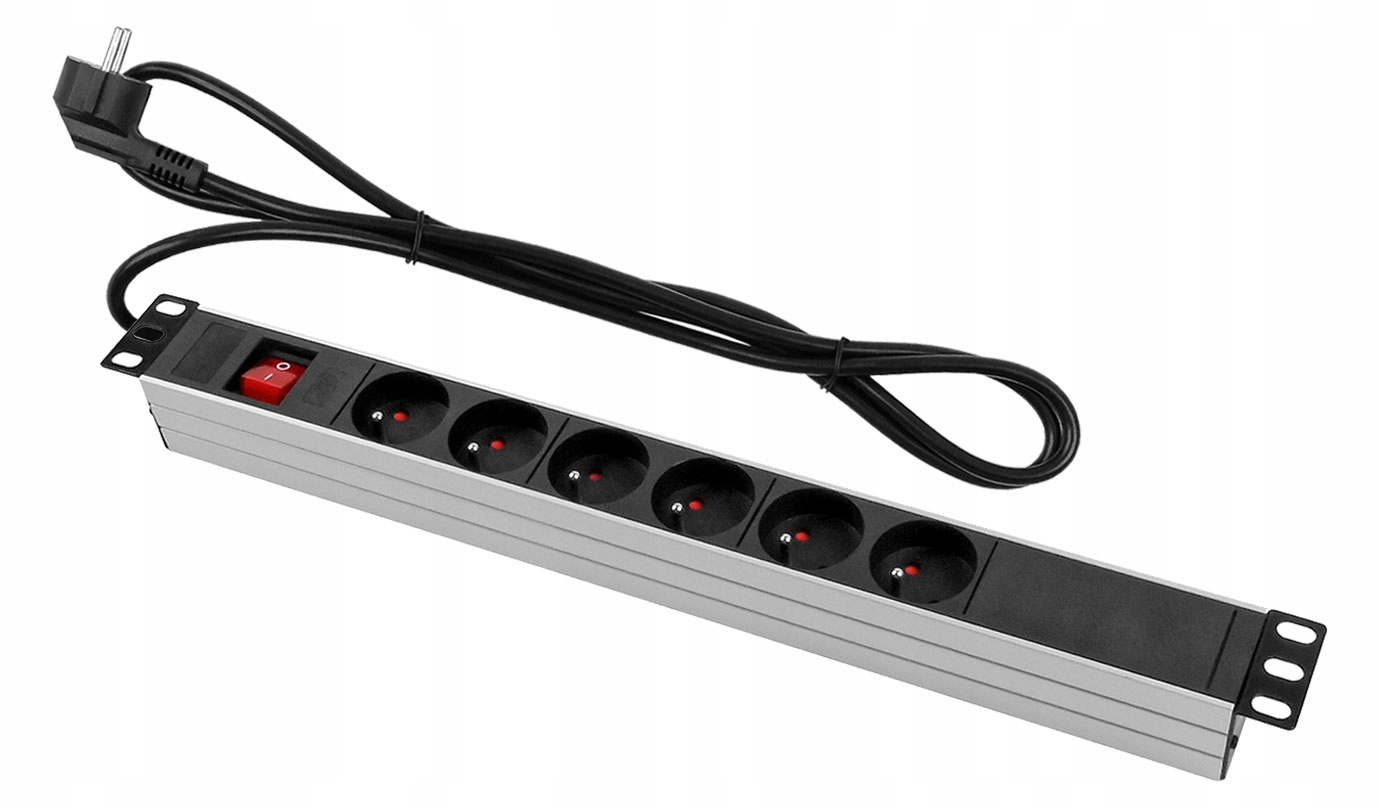 

Listwa Zasilająca 6 Gniazd Z Włącznikiem Rack 1U