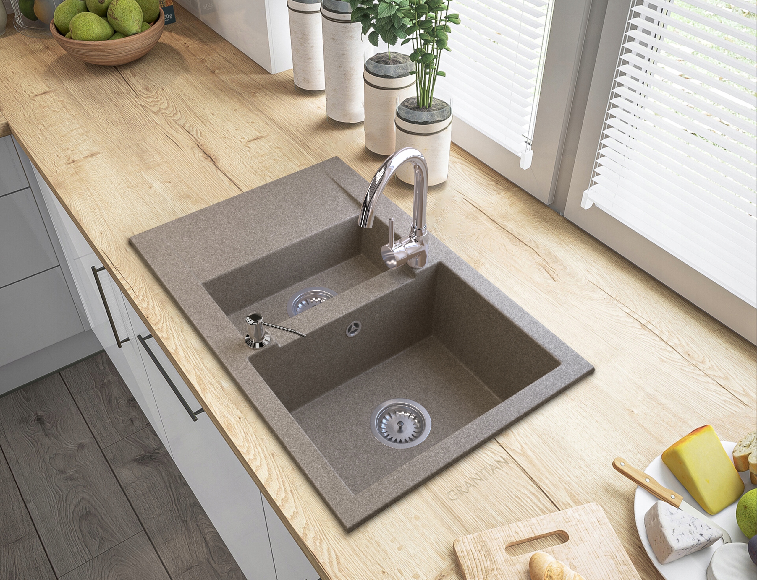 DOZOWNIK CHROMOWANY PŁYNU MYDŁA ZLEWOZMYWAK ZLEW Linia DOZOWNIK