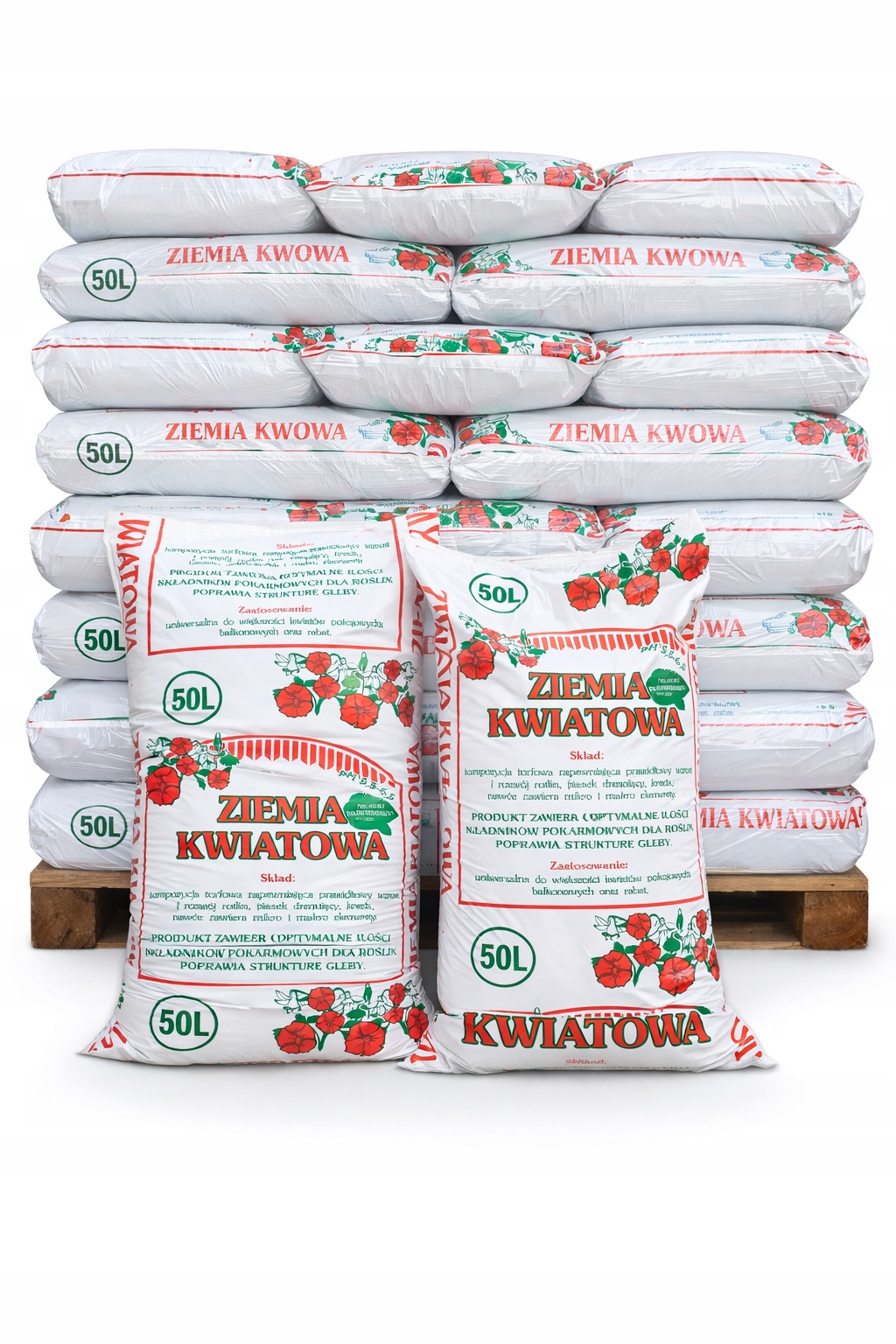 Ziemia do Kwiatów Uniwersalna 1200L 24x50L Paleta Podłoże Ogrodowe