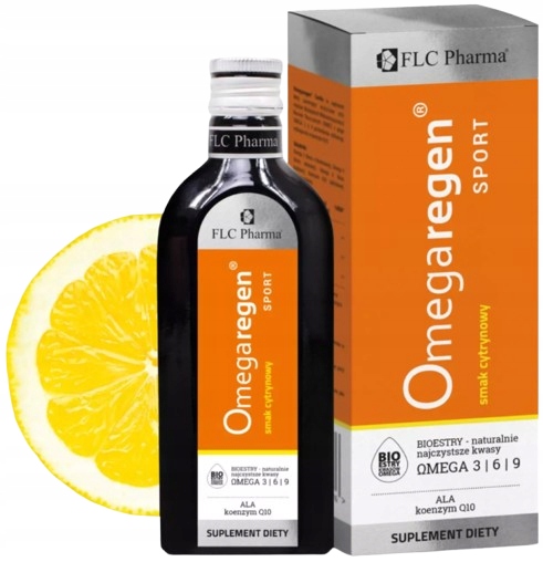 Omegaregen Sport kwasy Omega Ala koenzym Q10 na stawy cytryna 250 ml