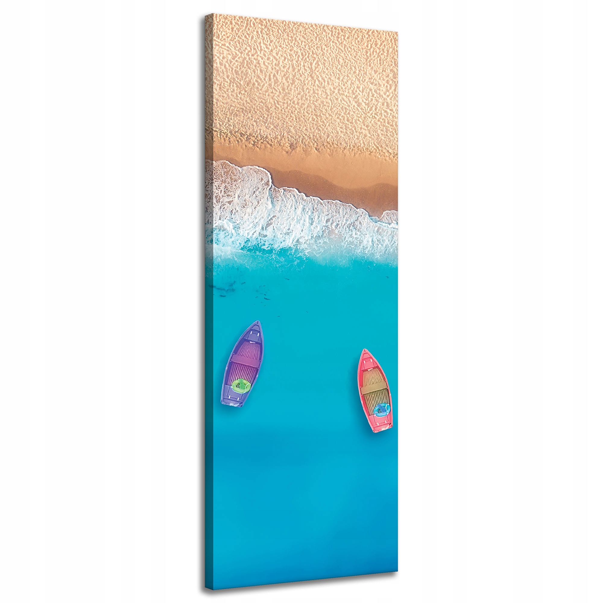 Obraz na plátně Lodě na břehu Písku Voda 40x120 cm