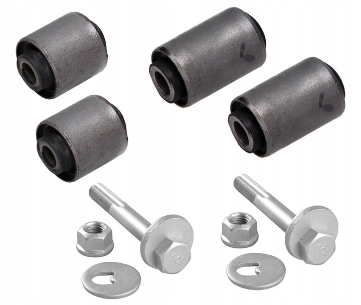 4 x TULEJE WAHACZA + ŚRUBY TYŁ FORD FOCUS MK1 MK2 MK3 C-MAX VOLVO MAZDA 3