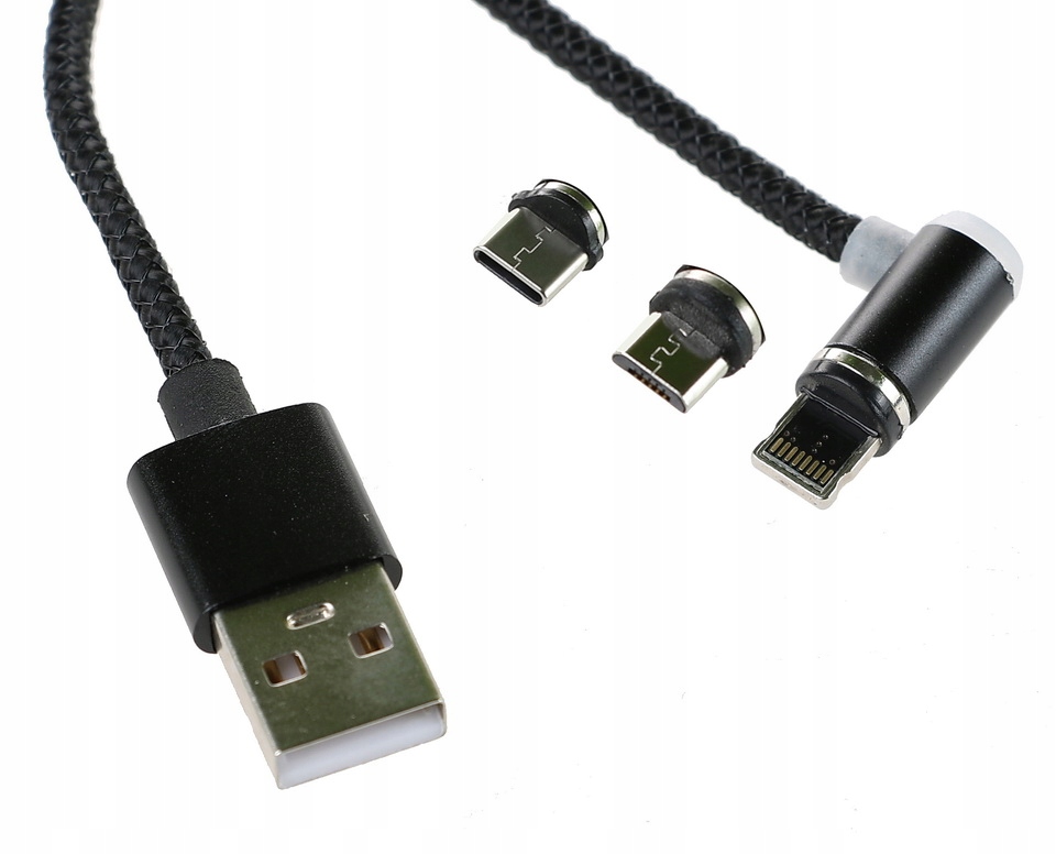 

Kabel Magnetyczny 3w1 do Iphone Micro Usb Typ-c