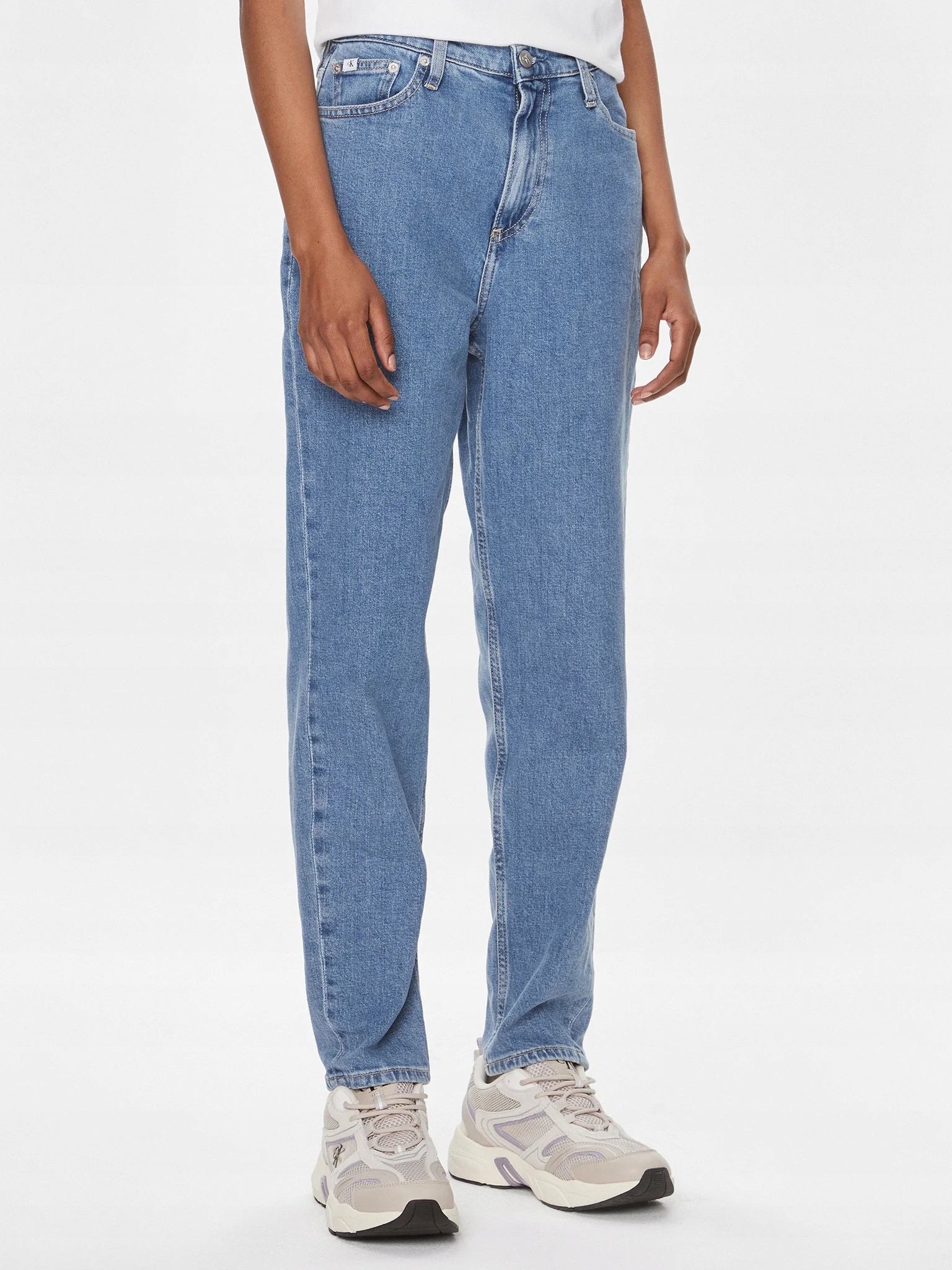 Calvin Klein Jeans Modré Džíny Mom Jeans S Nízkým Pasem 27 7CA