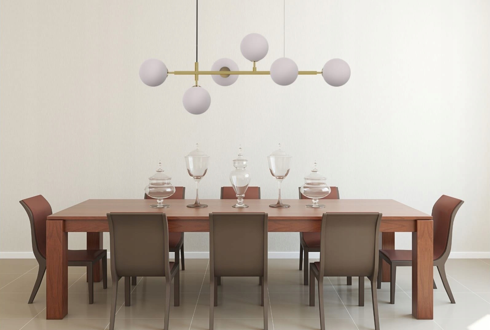 ŻYRANDOL LAMPA WISZĄCA PLAFON Alisa białe KLOSZE Kolor biały odcienie żółtego i złota