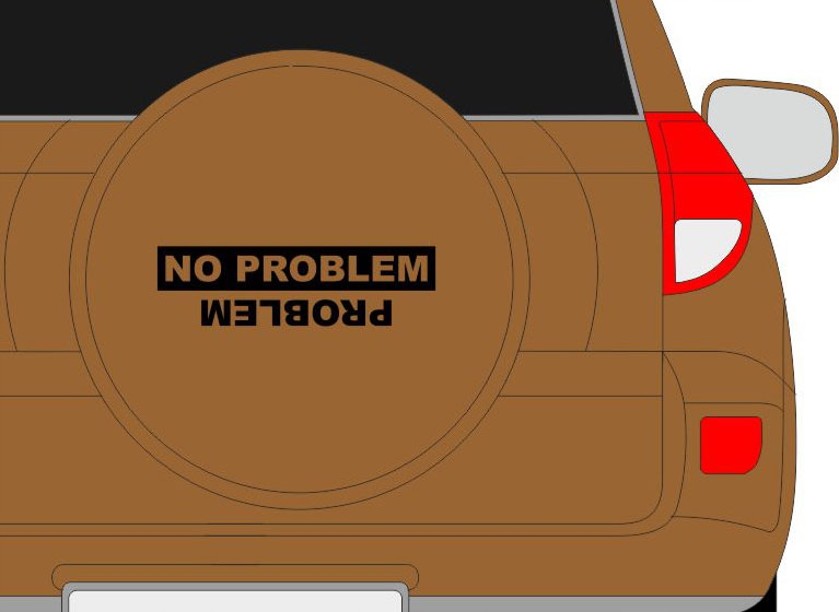 

Naklejka na osłonę koła zapasowego No Problem 4x4