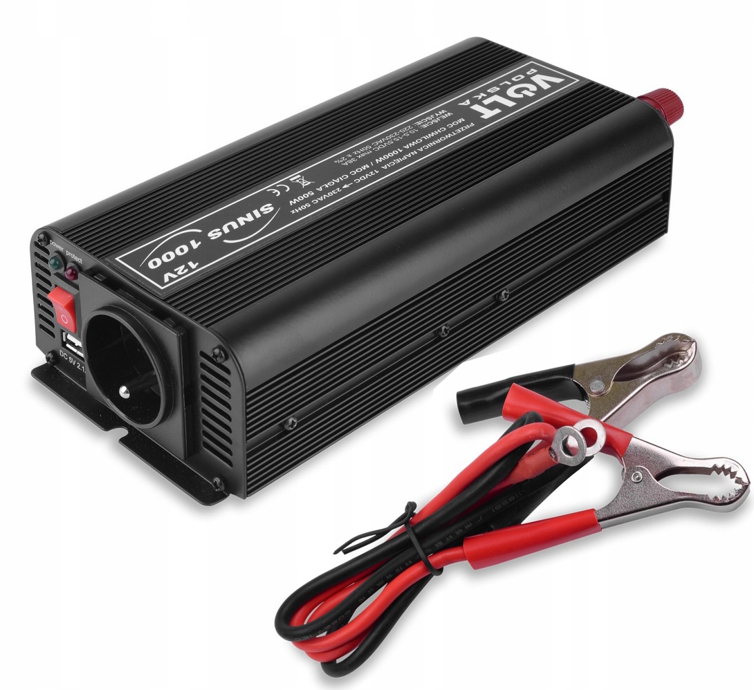 

Przetwornica Sinus 1000 500/1000W 12v/230V + Usb