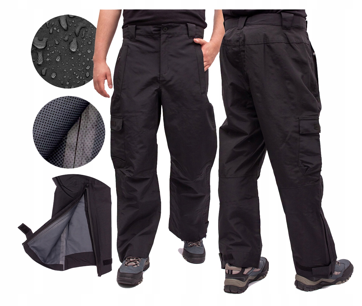 spodnie Wodoodporne wędkarskie męskie Nieprzemakalne na ryby outdoor Xs