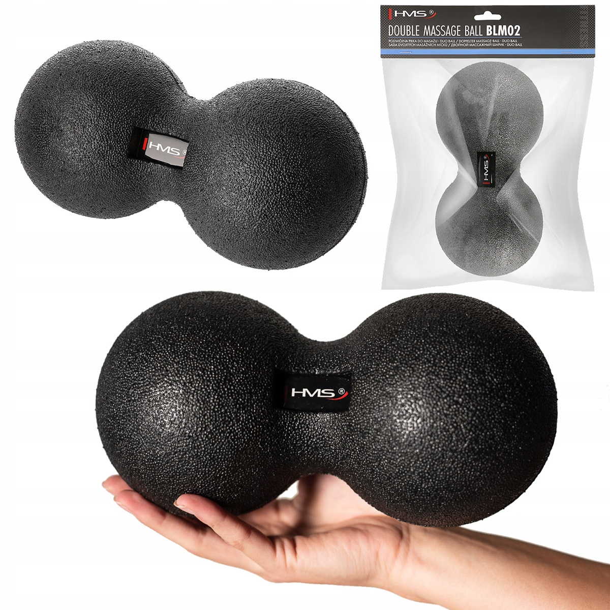 Podwójna piłka do masażu Duo Ball 12x24 cm BLM02 Hms