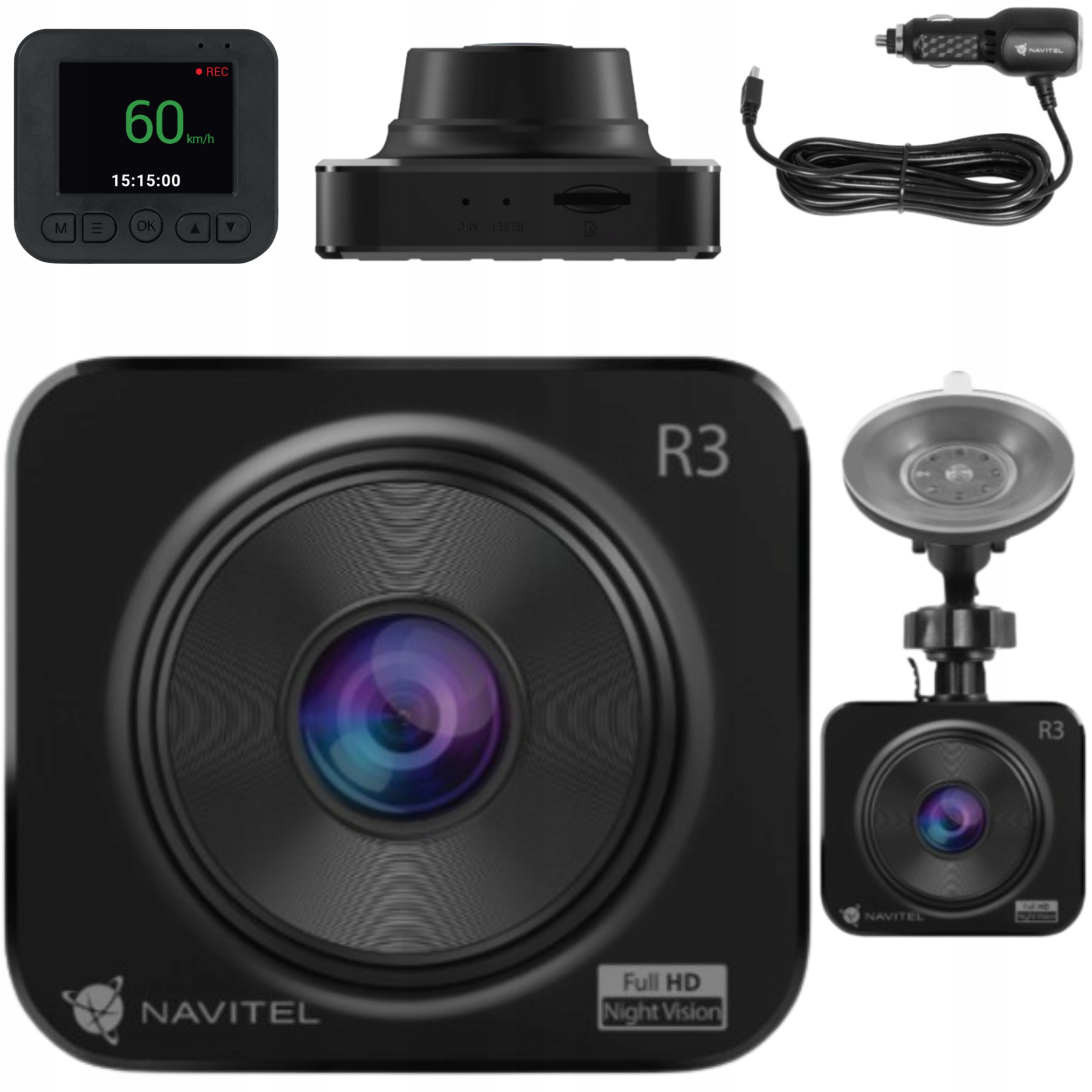 Wideorejestrator Navitel R3 Gps Full Hd prędkościomierz Night Vision