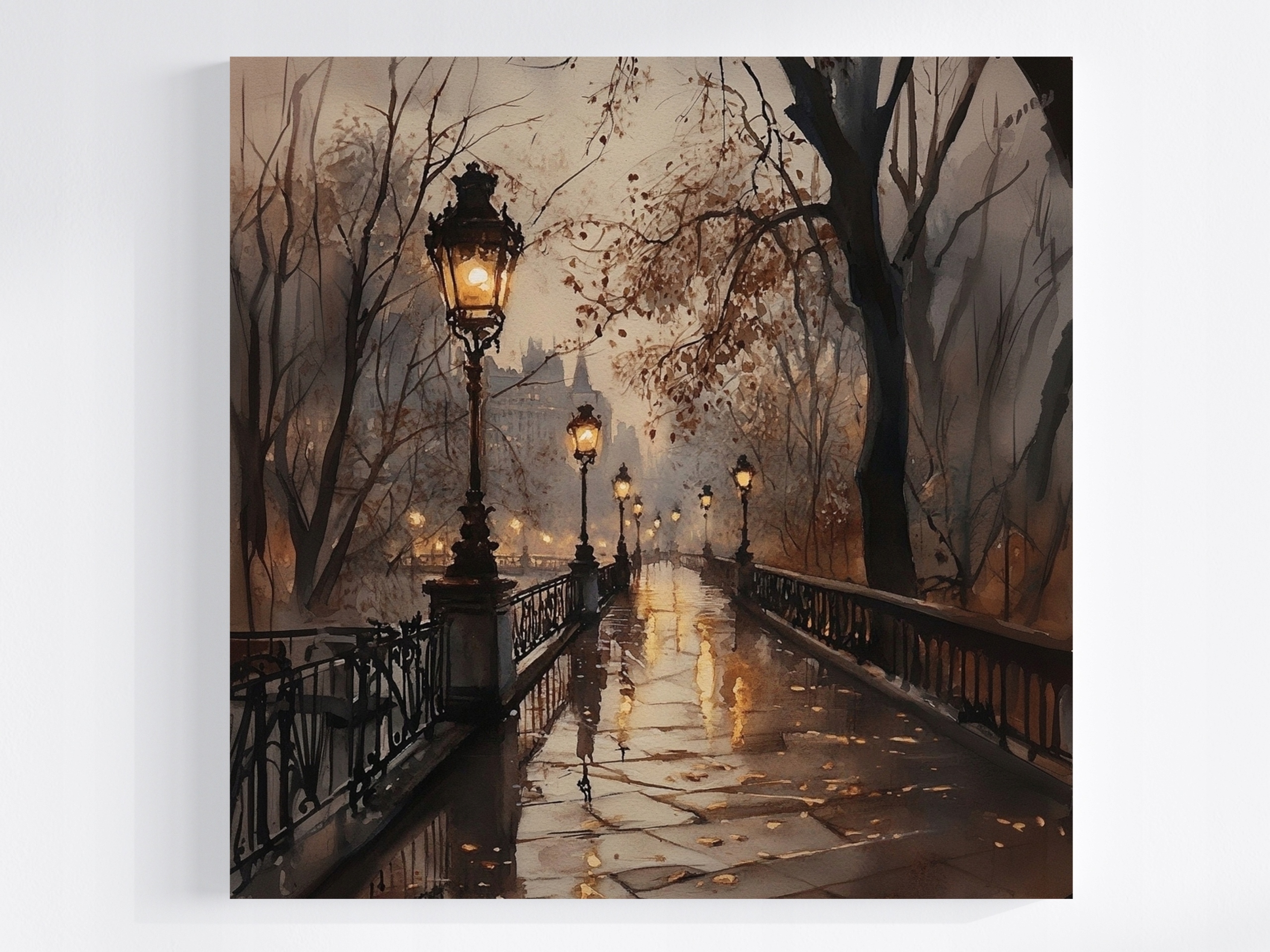 Obraz Na Plátně Canvas Krajina Park Cesta Aleja Stezka Večer 80x80