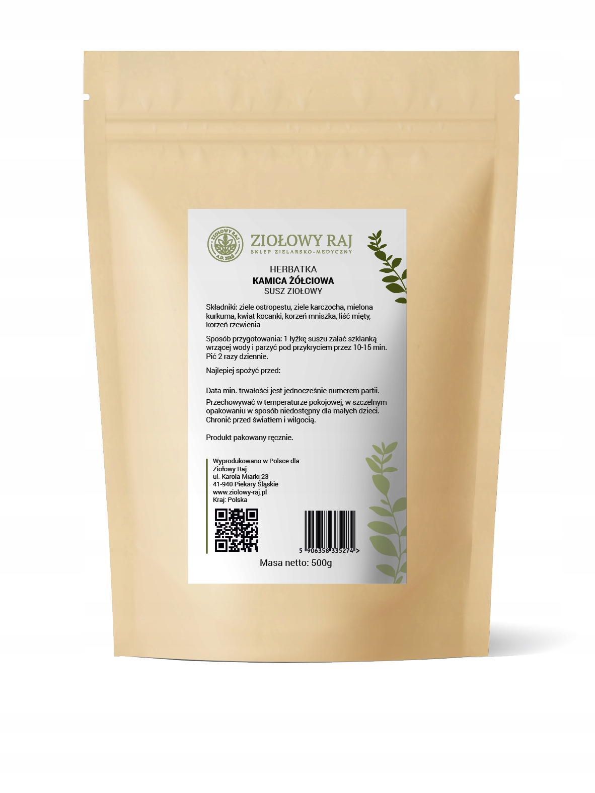 Bylinky na žlučovou kamici s ostropestřecem 500 g, žlučník a játra