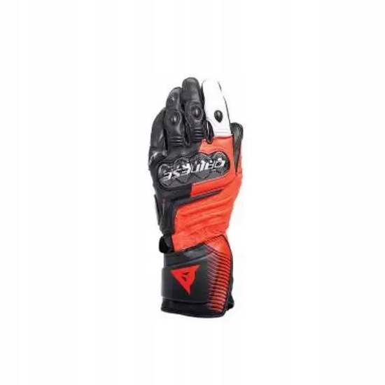 Kožené rukavice Dainese Carbon 4 Long Čierna/Červená fluo/Biela M