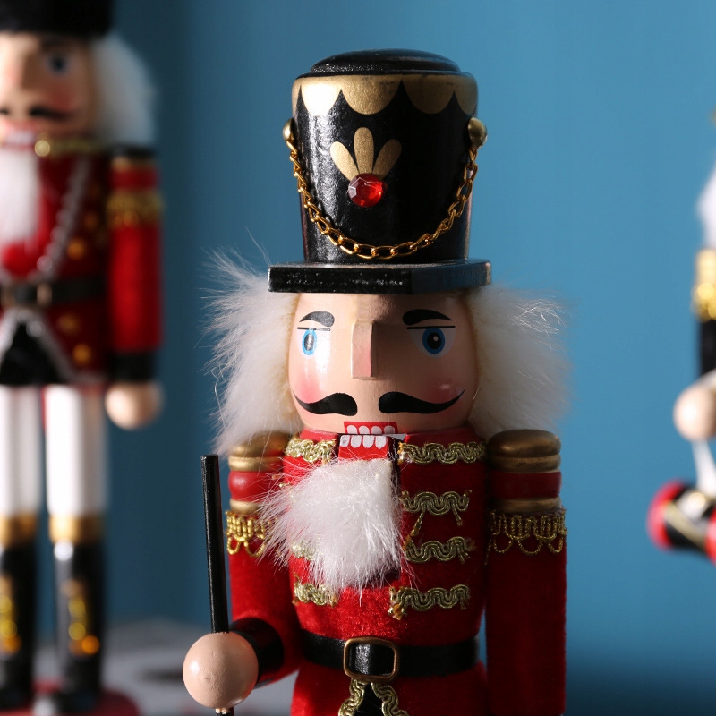 DZIADEK DO ORZECHÓW DREWNIANA FIGURKA OZDOBA ŚWIĄTECZNA ŻOŁNIERZYK 30 CM v2 Marka Korbi