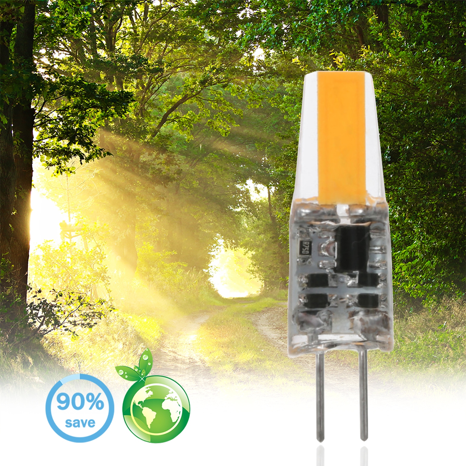 10x Żarówka LED KAPSUŁKA MINI G4 3W = 30W 4000K NEUTRALNA COB 12V LUMILED Klasa efektywności energetycznej E