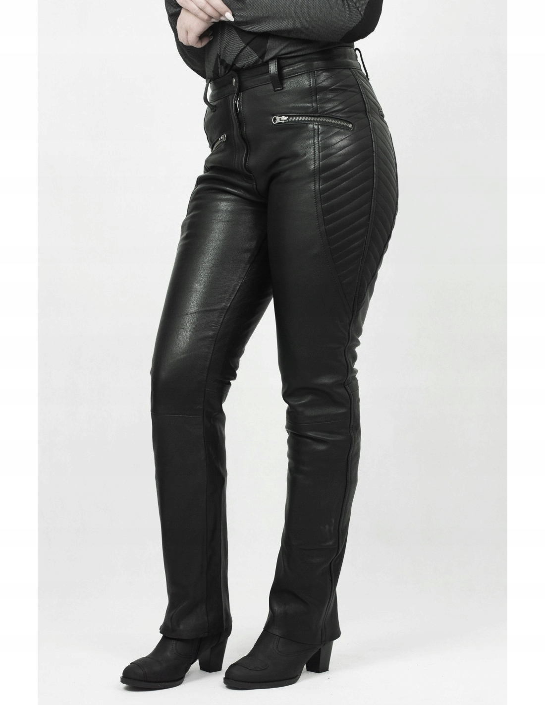 DAMSKIE PROSTE SPODNIE SKÓRZANE LETNIE SSD011/XL Producent Rypard