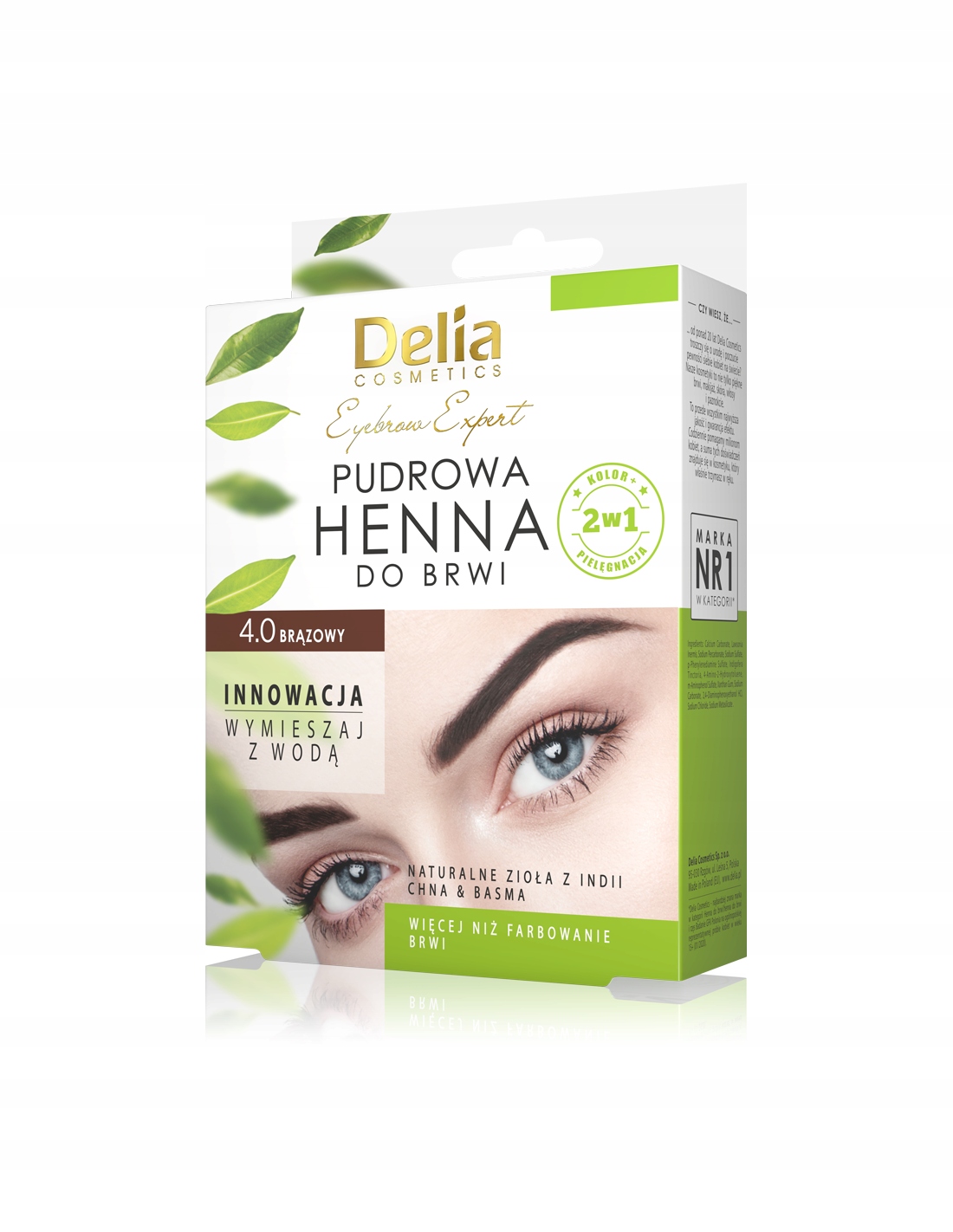 Delia Eyebrow Púdrová henna na obočie 4.0 hnedá