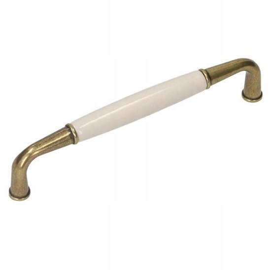 

Uchwyt meblowy z porcelaną UP16 stare złoto 128mm