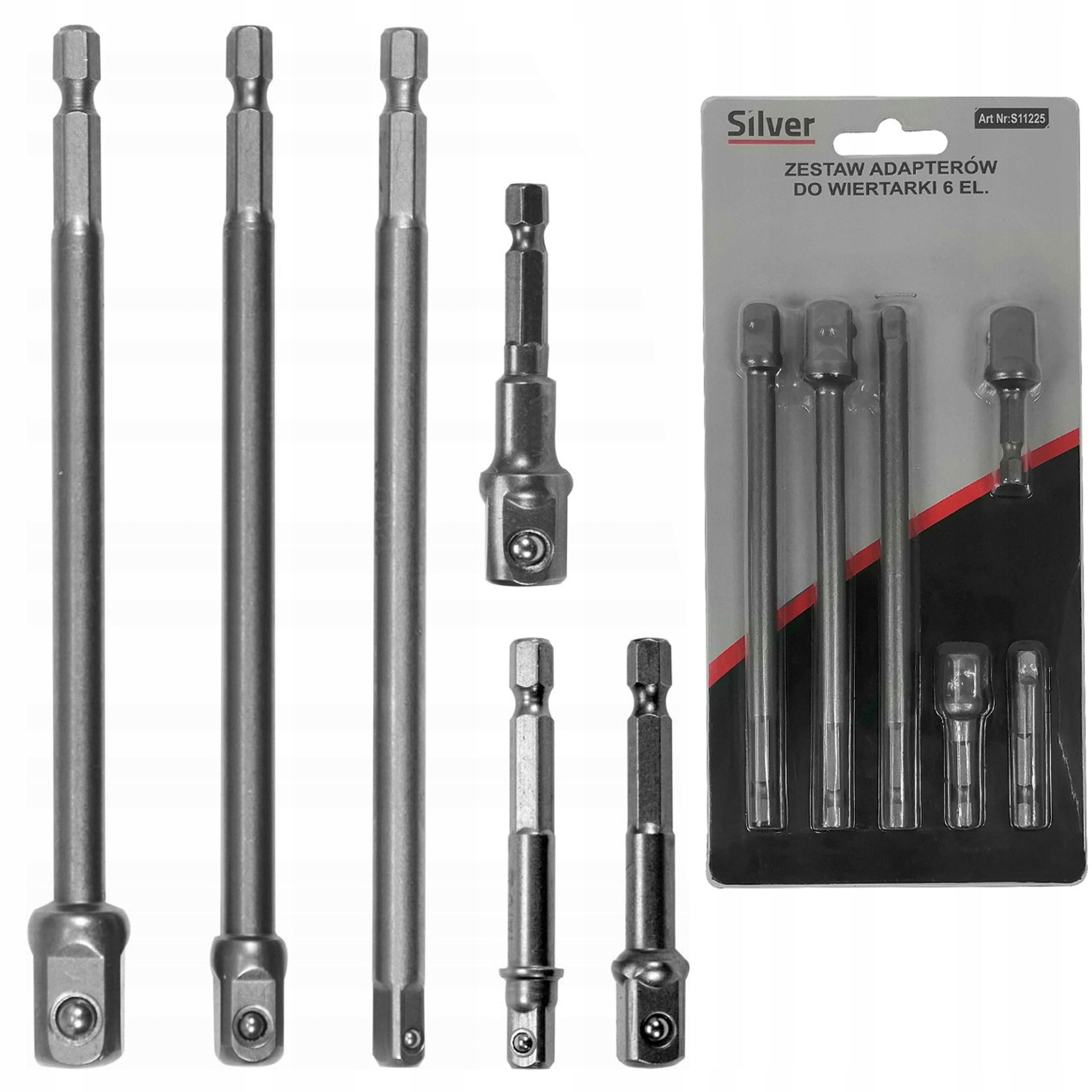 

Adapter Do Nasadek Hex Redukcje 1/4 3/8 1/2 6 El