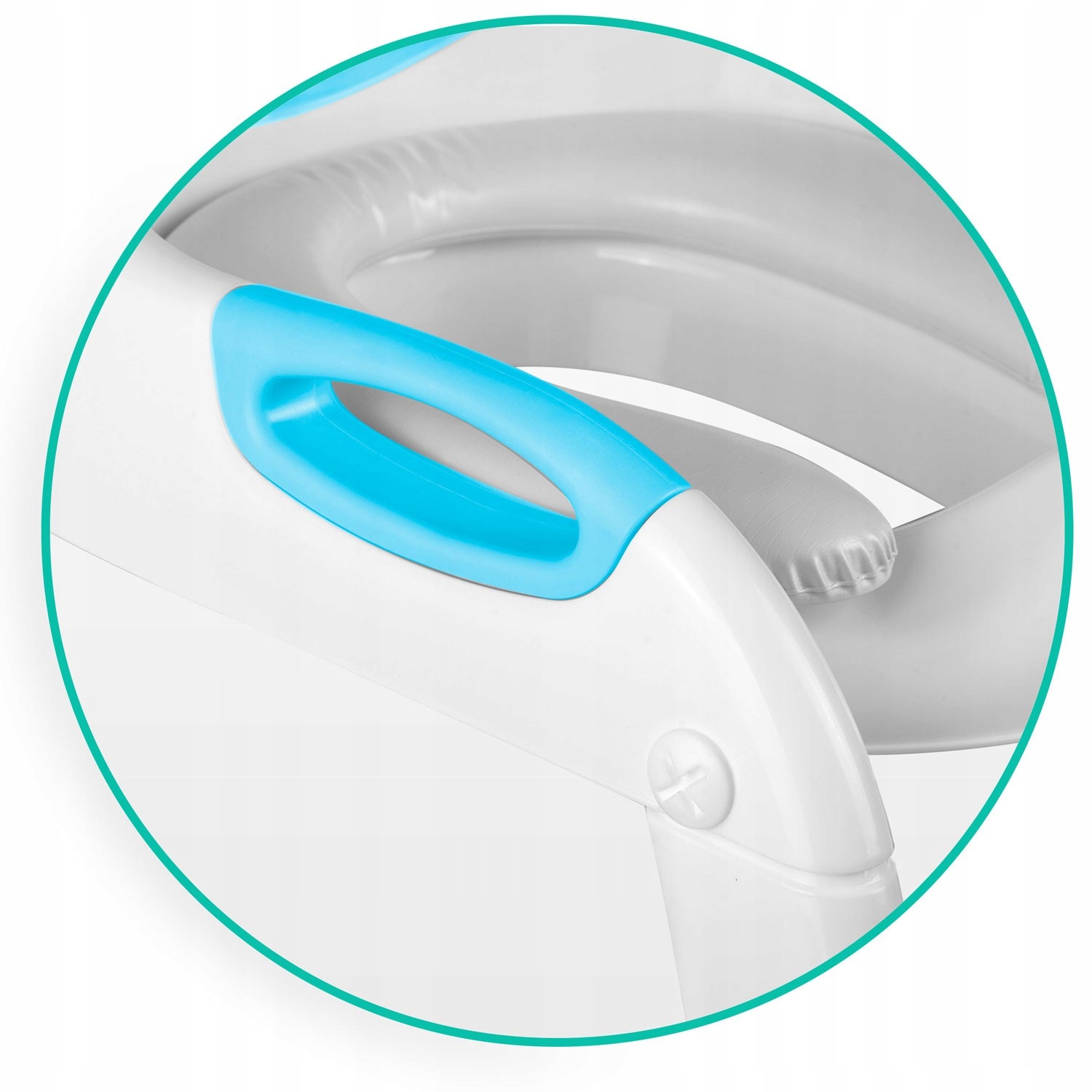 Nakładka na sedes dla dzieci z drabinką miś Ricokids 729200 niebieska Kolor dodatkowy biały