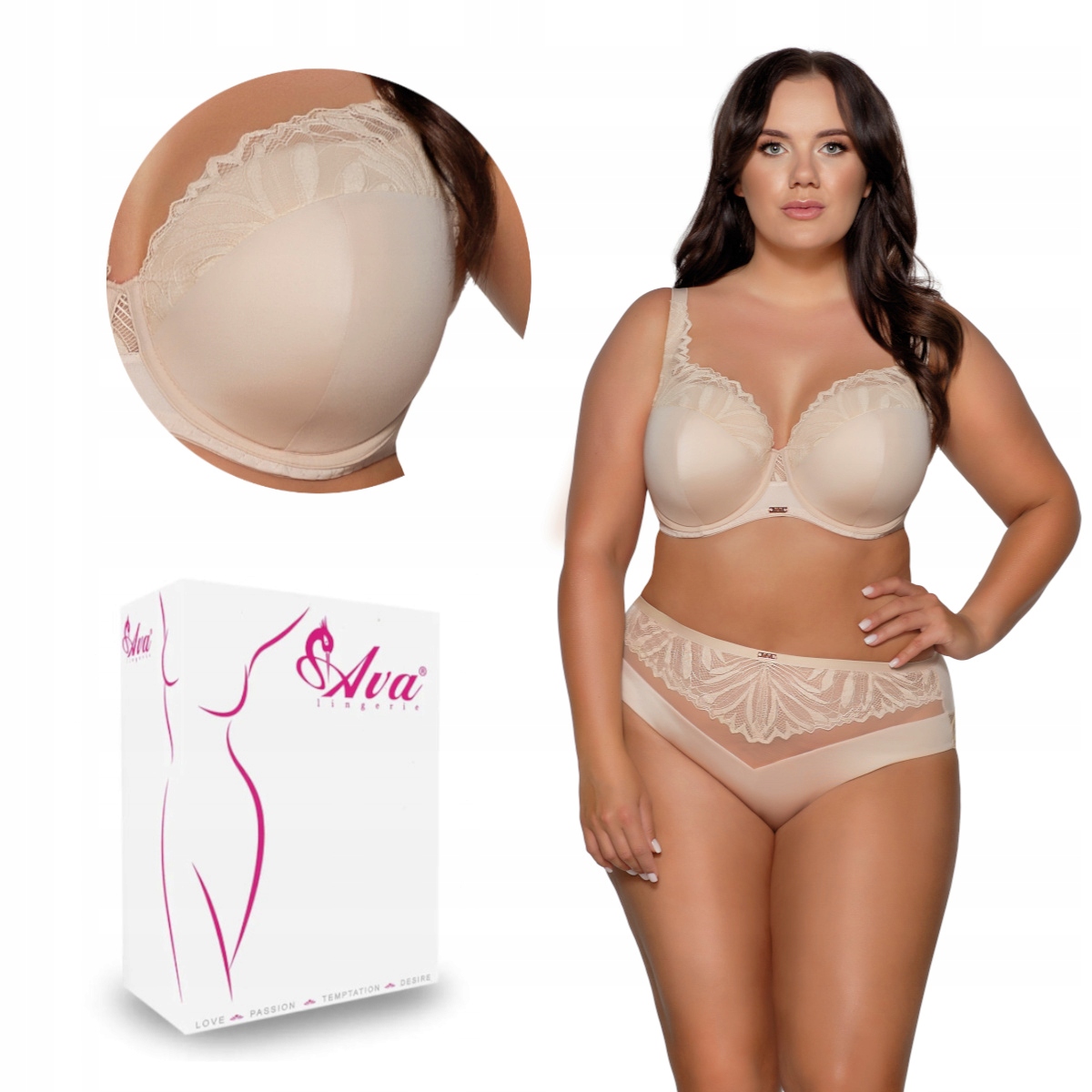 Podprsenka Full Cup Av 2107 vyztužená béžová 100E