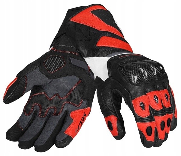 Seca Atom pánske športové motocyklové rukavice červené 3XL
