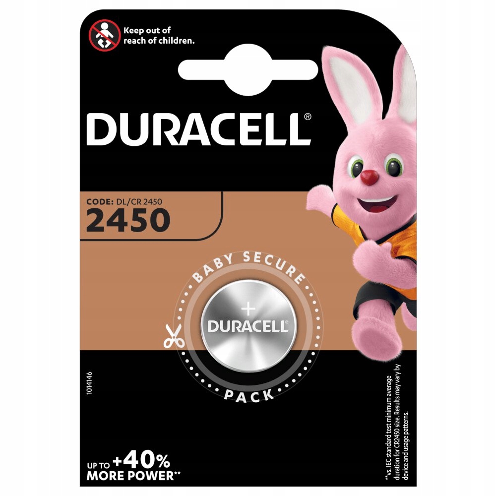 

Duracell Bateria Litowa DL2450 CR2450 620mAh 1szt