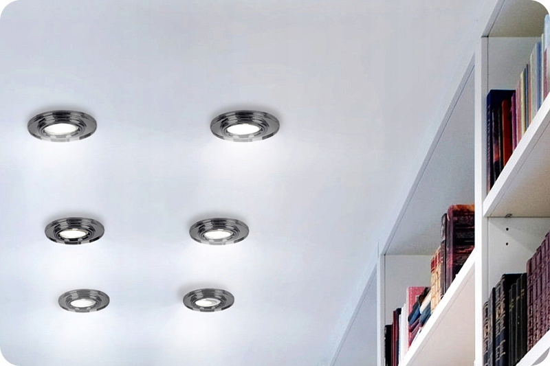 2x OPRAWA HALOGENOWA SZKLANA NA SUFIT HALOGENOWY Głębokość montażu 10 mm