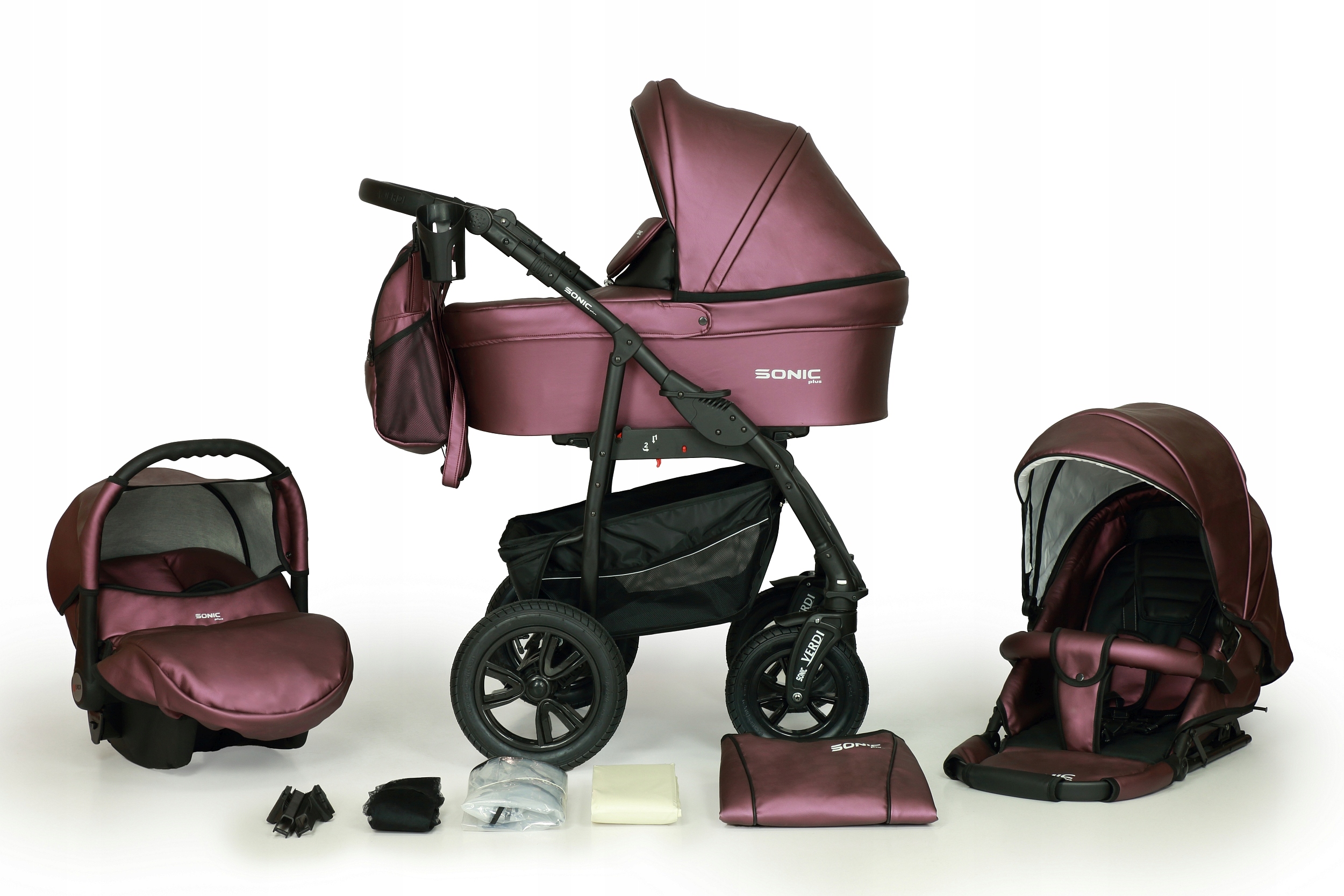 WÓZEK DZIECIĘCY VERDI SONIC PLUS PRO 3W1