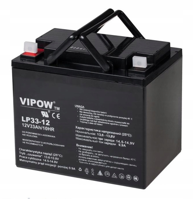Vipow BAT0227 Gélový akumulátor 12 V, 33 Ah