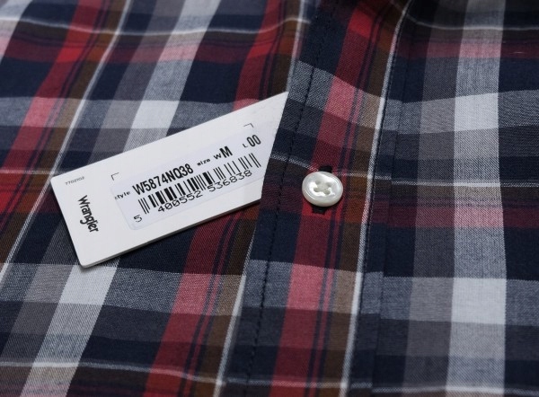 WRANGLER KOSZULA REGULAR FIT kratka mood indigo M Rozmiar M